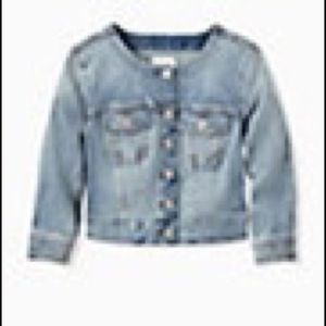 NWT Torrid Denim Crop Collarless Jacket